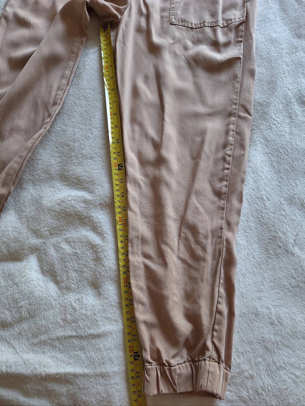 Abercrombie & Fitch 100% Lyocell Tan Paperbag Waist Jogger Pants M - Picture 3 of 7